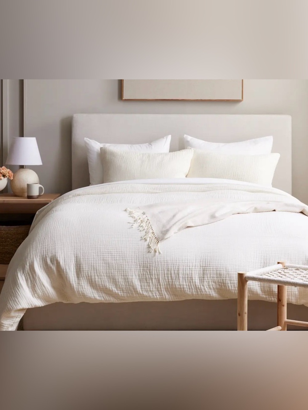 NEW Quince Organic Cotton Gauze Duvet Cover Set, Twin (Undyed)
